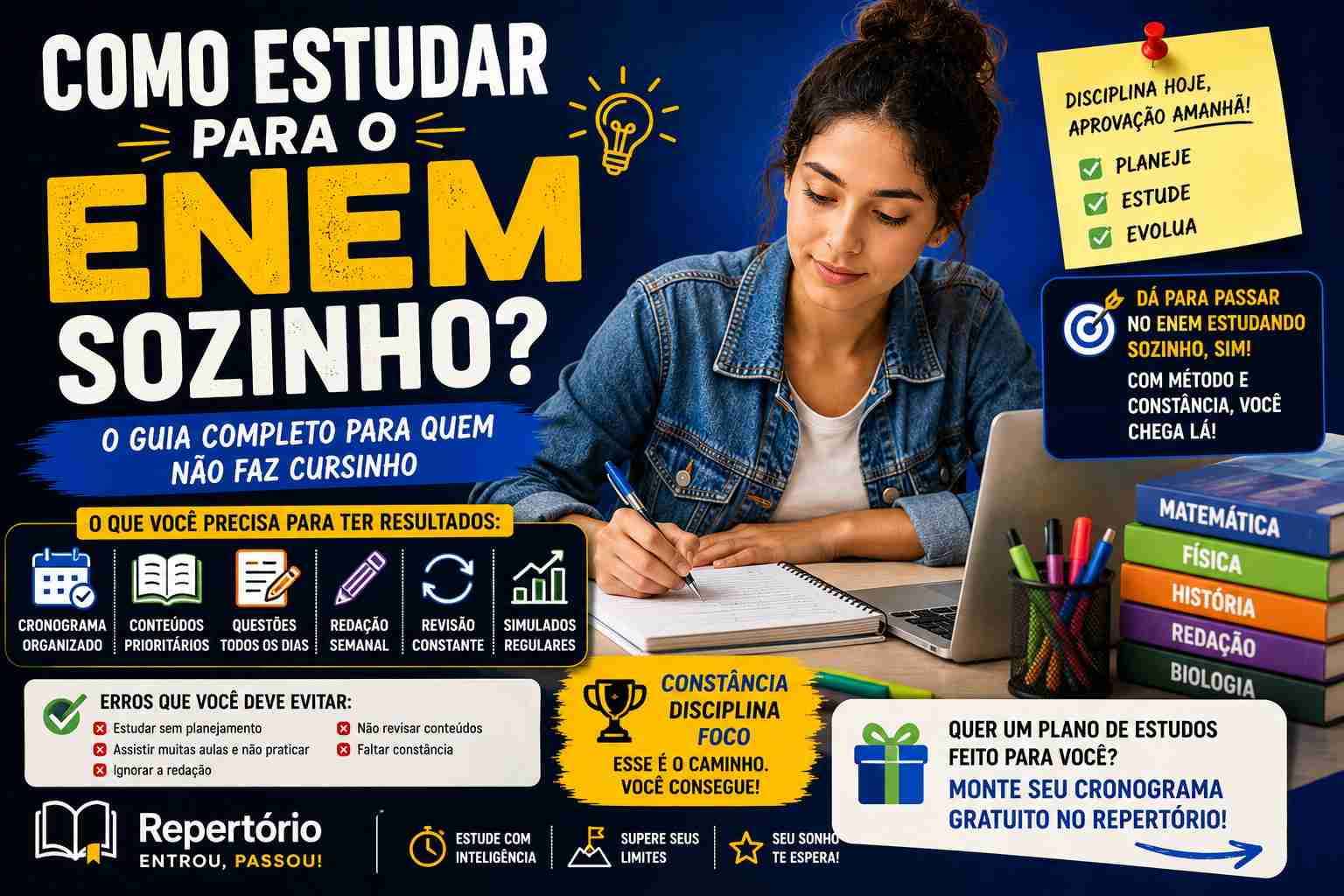 como estudar para o enem sozinho